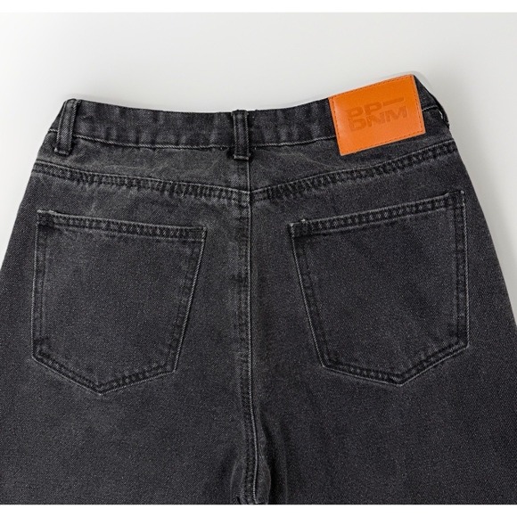 Princess Polly High Rise Wide Leg Flare Destroyed Black Jeans WomenS US 6 UK10 - Picture 4 of 11